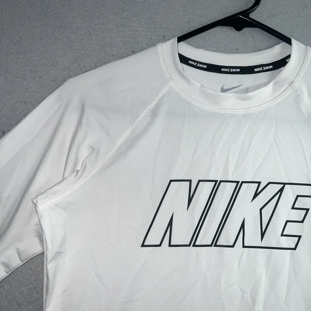 Nike Swim Shirt Rash‎ Guard Long Sleeve White Womens Small
